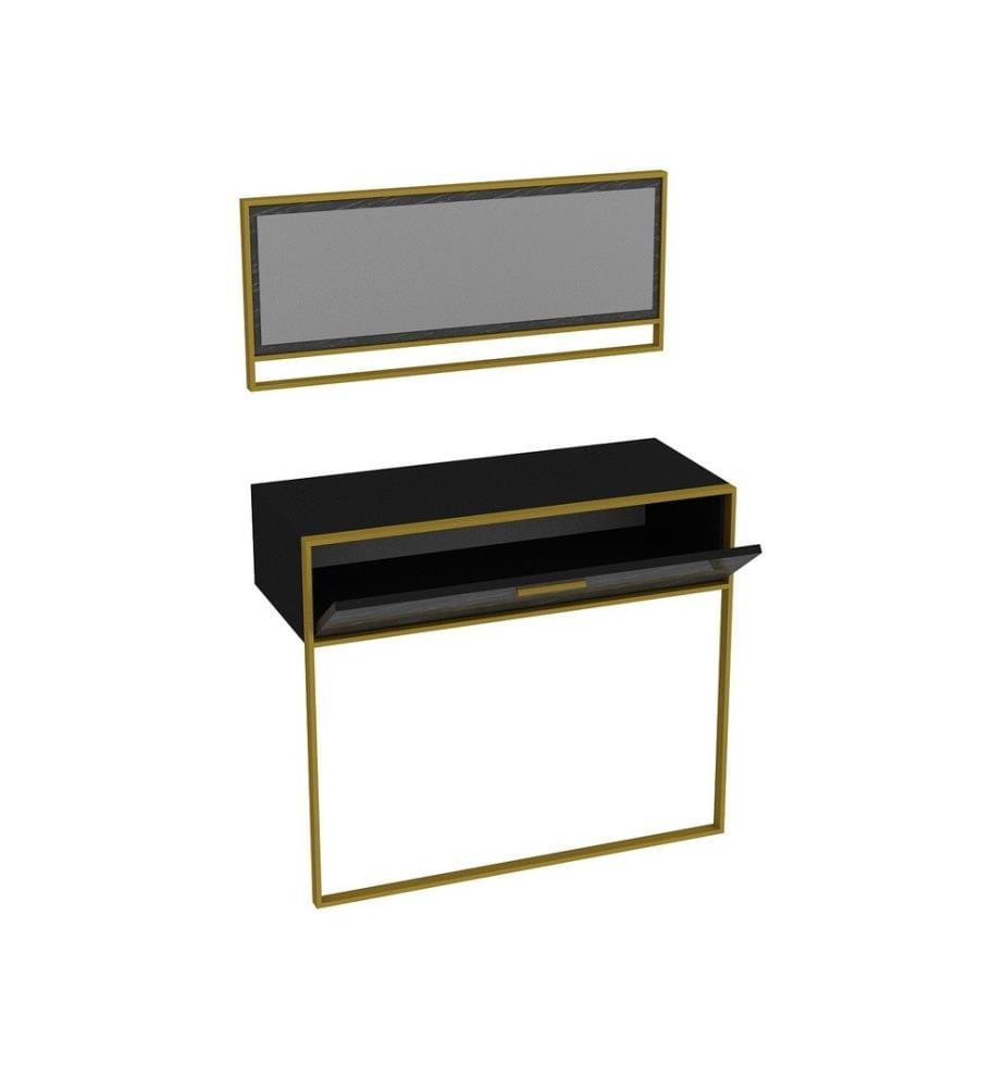 Buffet, Gold Black, panneau de particules mélaminé