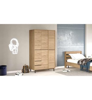 Armoire, noyer, panneau de particules mélaminé