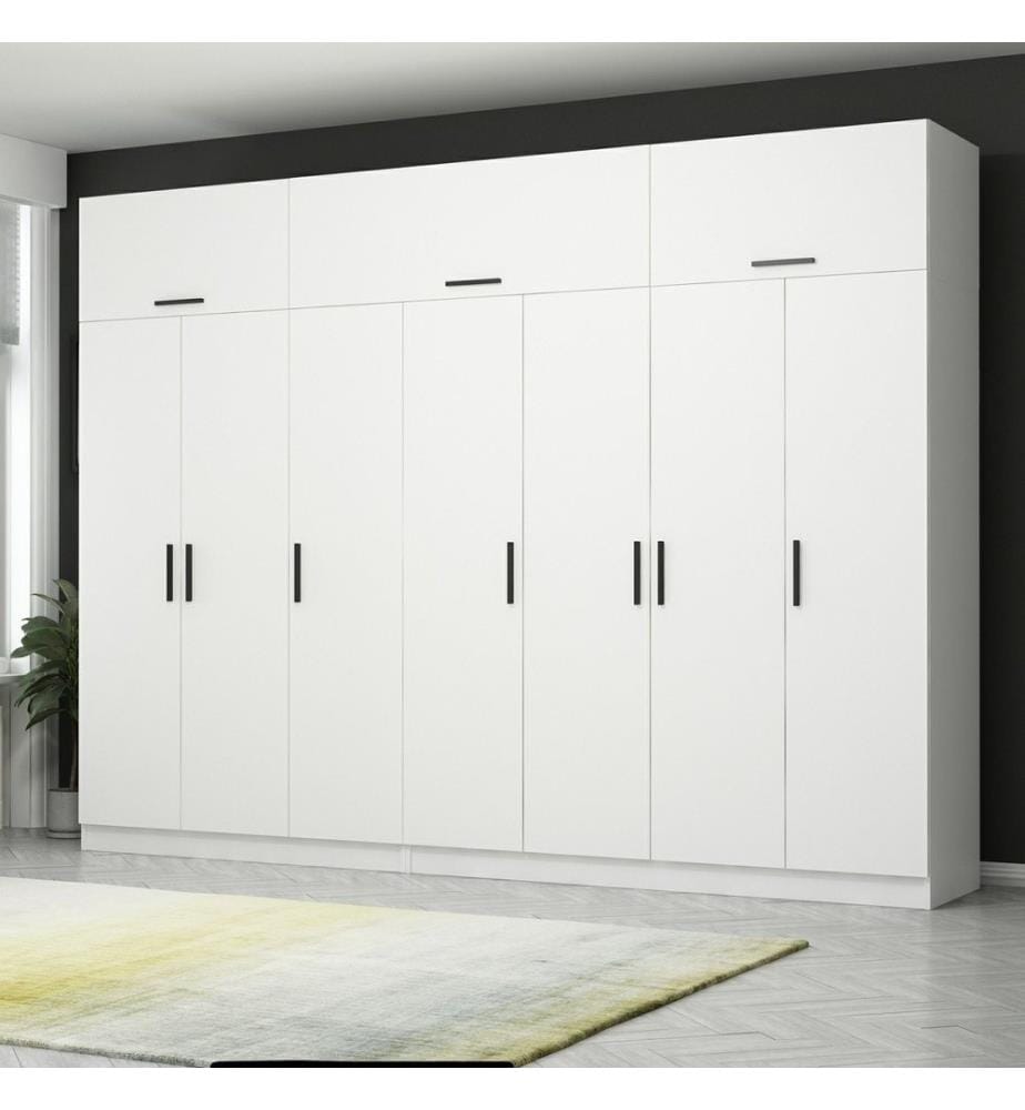 Kleiderschrank, weiss, 100 % MELAMINBESCHICHTETE SPANPLATTE
