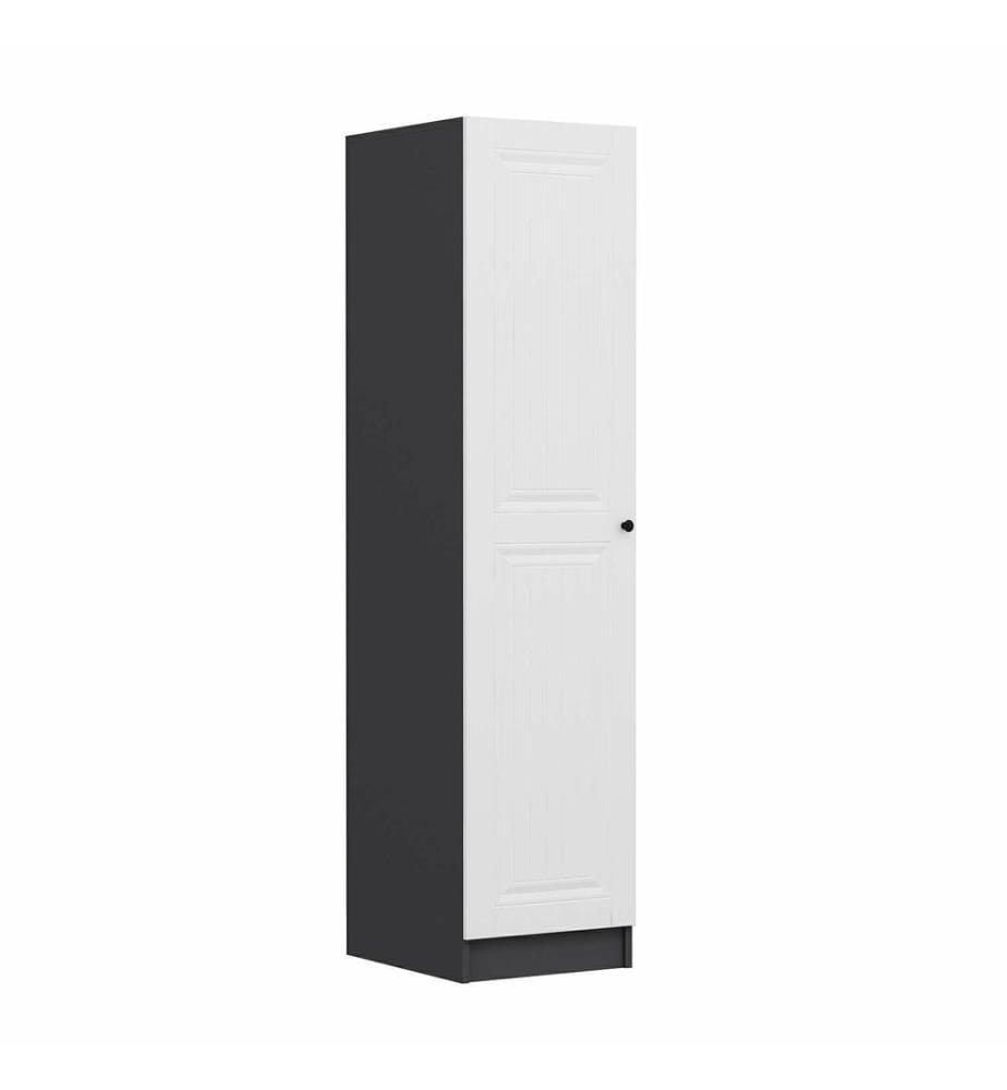Wardrobe, Anthracite, 100% MELAMINE COATED PARTICLE BOARD