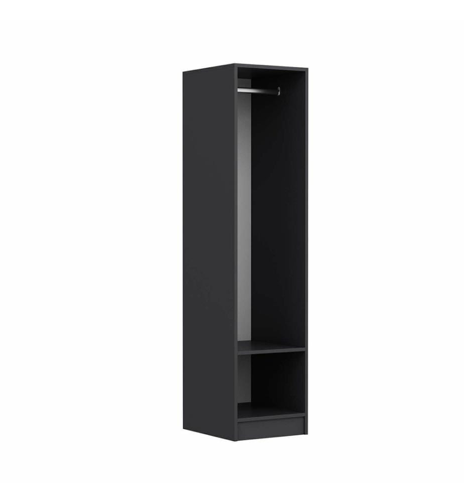 Wardrobe, Anthracite, 100% MELAMINE COATED PARTICLE BOARD