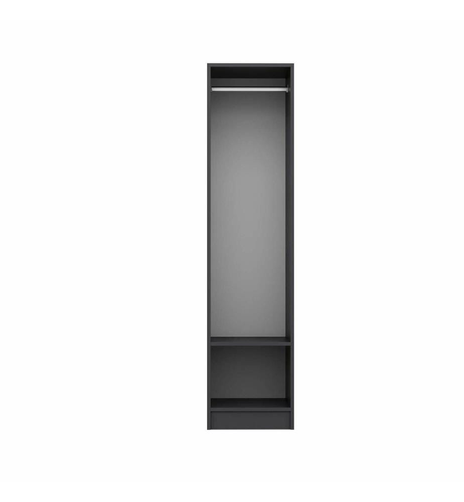 Wardrobe, Anthracite, 100% MELAMINE COATED PARTICLE BOARD