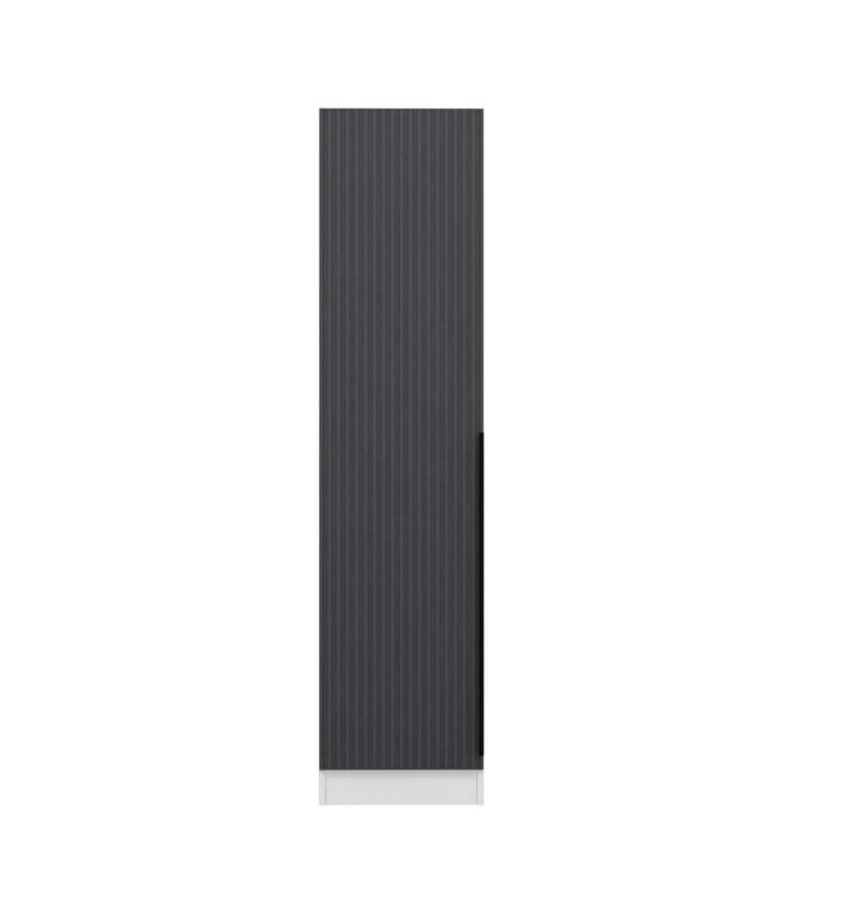 Wardrobe, Anthracite, White, 100% MELAMINE COATED PARTICLE BOARD