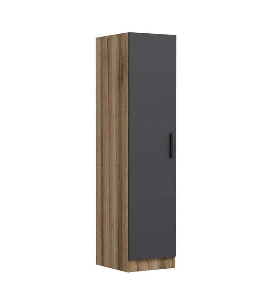 Wardrobe, Anthracite, Dore, 100% MELAMINE COATED PARTICLE BOARD