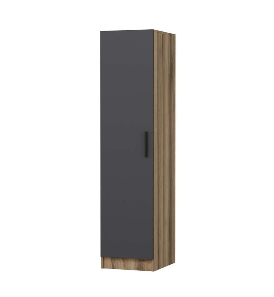 Wardrobe, Anthracite, Dore, 100% MELAMINE COATED PARTICLE BOARD