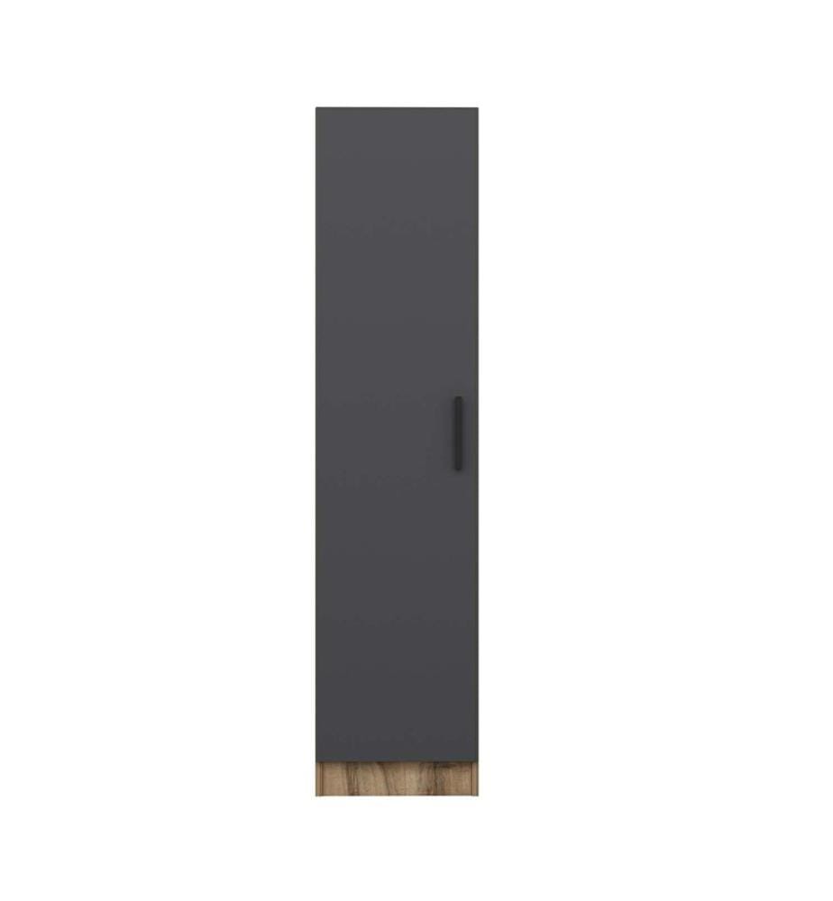 Wardrobe, Anthracite, Dore, 100% MELAMINE COATED PARTICLE BOARD
