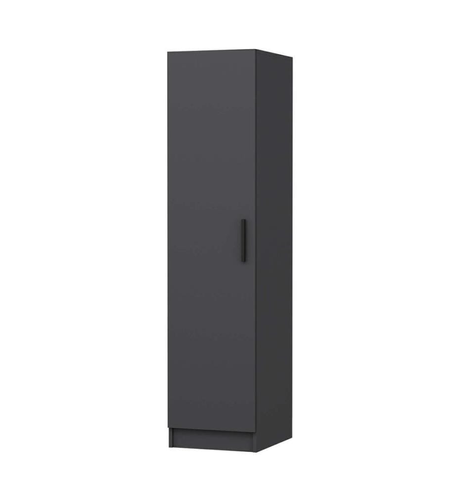Wardrobe, Anthracite, 100% MELAMINE COATED PARTICLE BOARD