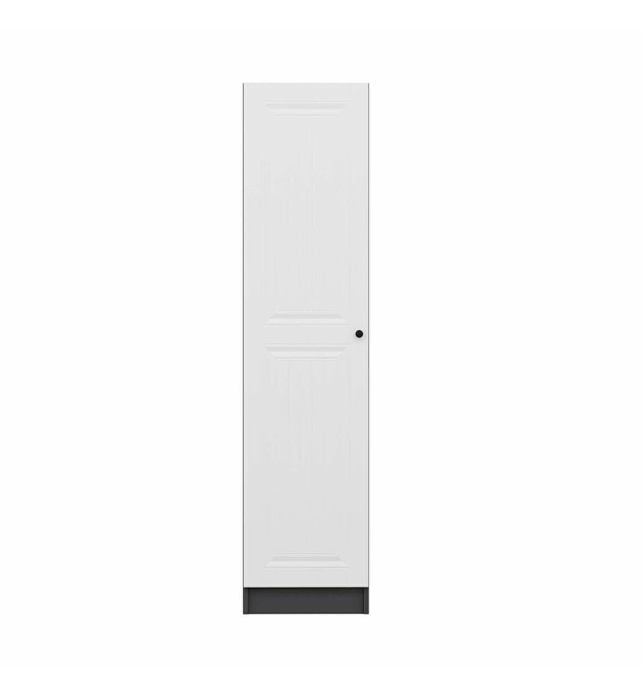 Wardrobe, White, Anthracite, 100% MELAMINE COATED PARTICLE BOARD