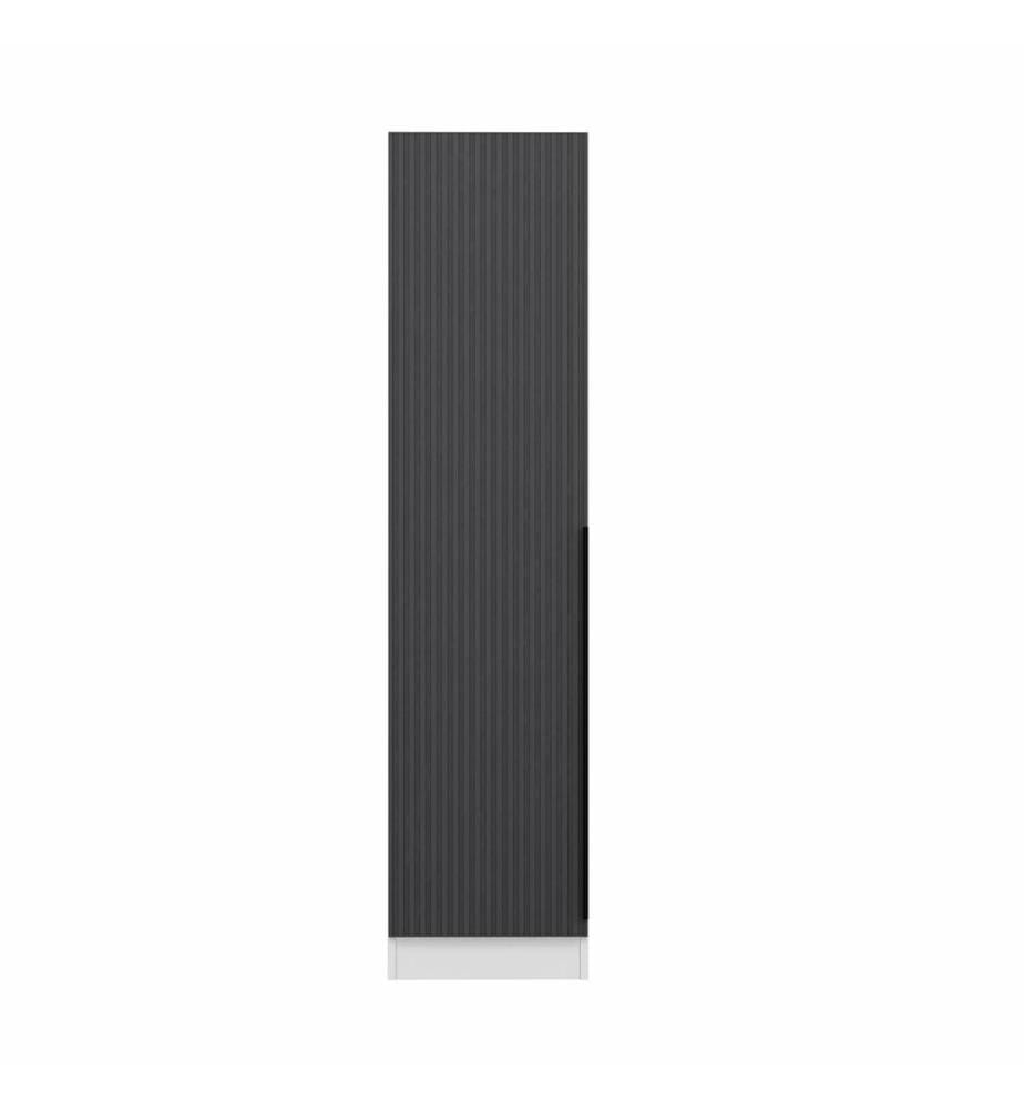 Wardrobe, Anthracite, White, 100% MELAMINE COATED PARTICLE BOARD
