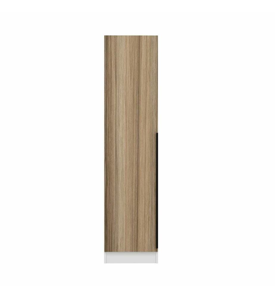 Wardrobe, Walnut, White, 100% MELAMINE COATED PARTICLE BOARD