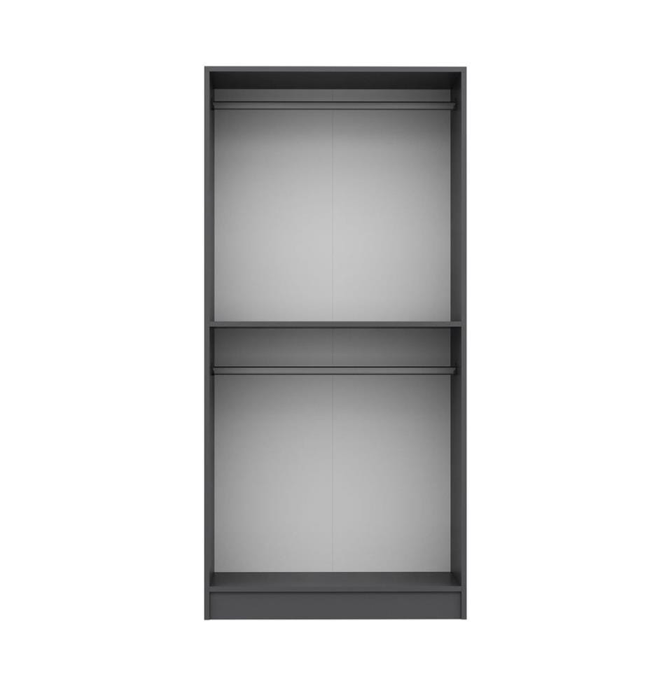 Wardrobe, Anthracite, 100% MELAMINE COATED PARTICLE BOARD