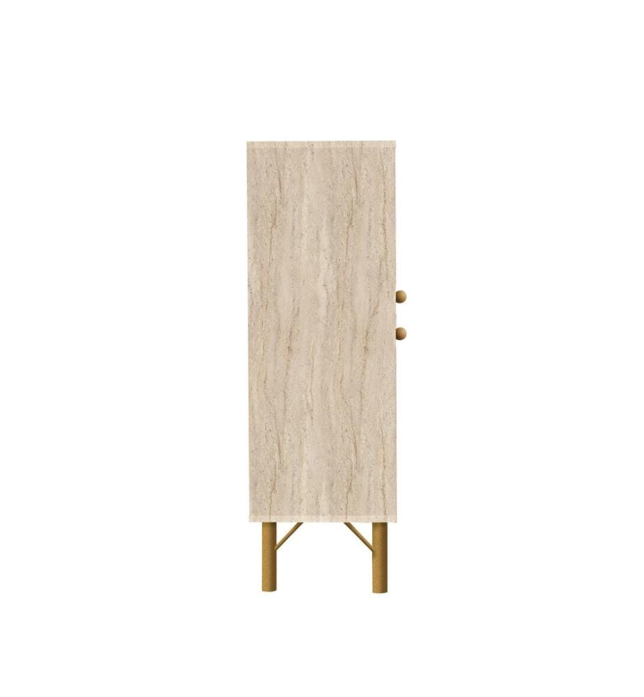 Multi Purpose Cabinet, Traverten, 100% MELAMINE COATED PARTICLE BOARD, Metal Legs