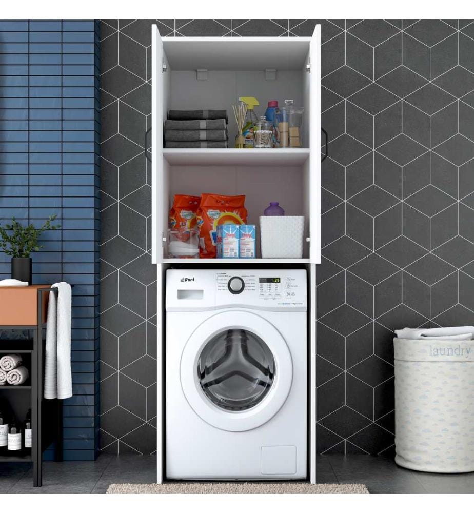 Washing Machine Cabinet, White, 100% MELAMINE COATED E1 QUALITY CHIPBOARD