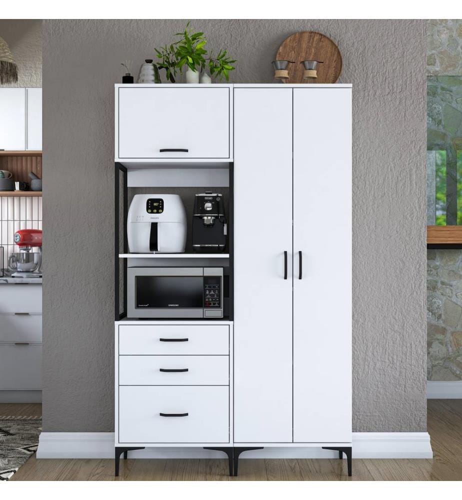 Multi Purpose Cabinet, White, 100% MELAMINE COATED E1 QUALITY CHIPBOARD