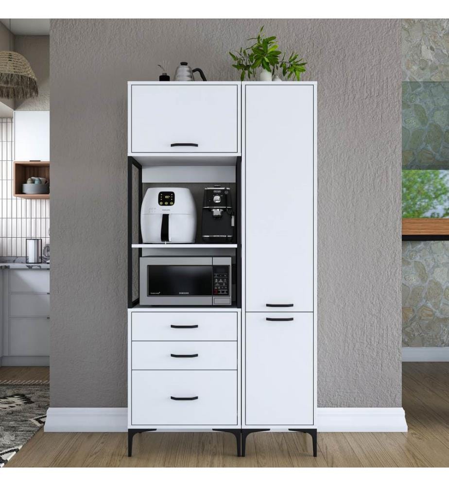 Multi Purpose Cabinet, White, 100% MELAMINE COATED E1 QUALITY CHIPBOARD