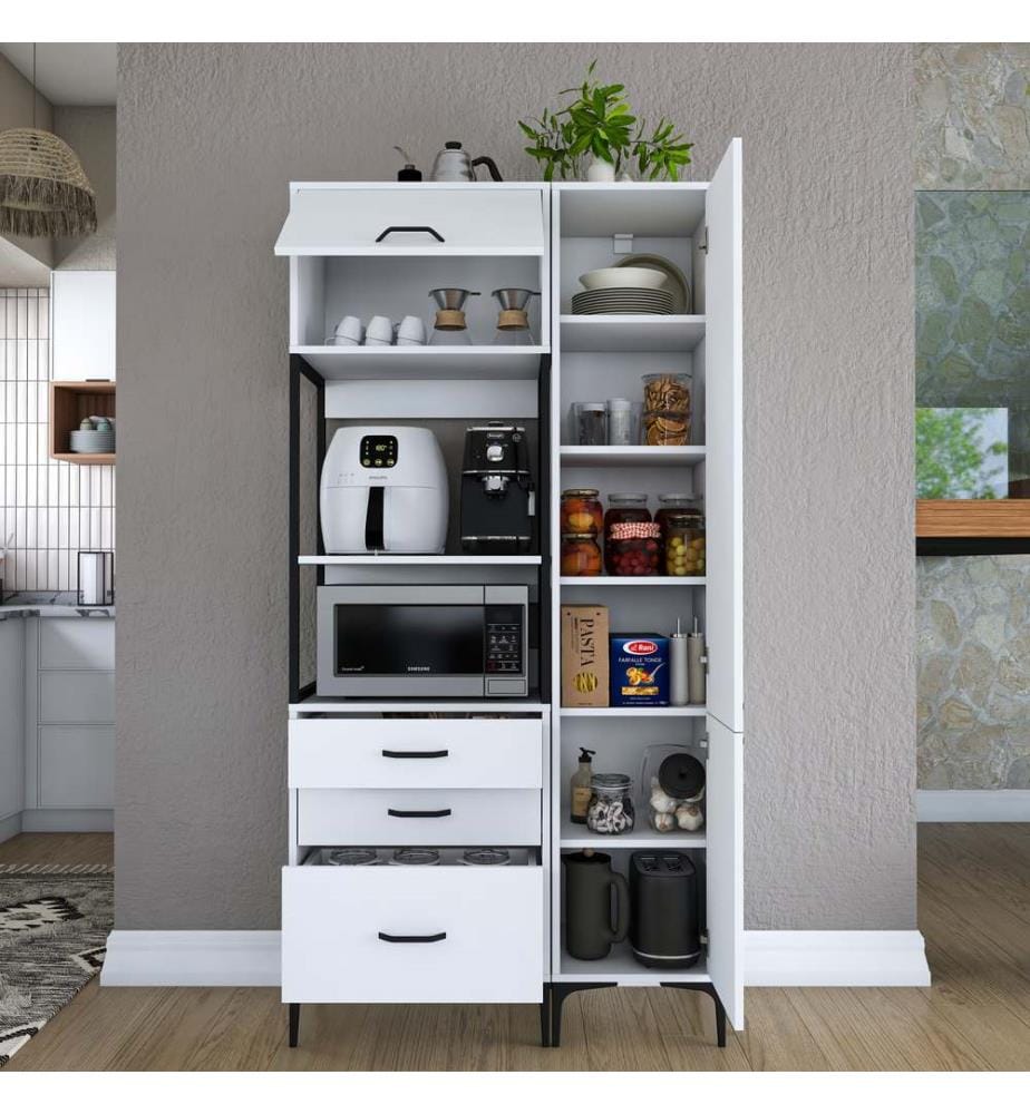 Multi Purpose Cabinet, White, 100% MELAMINE COATED E1 QUALITY CHIPBOARD