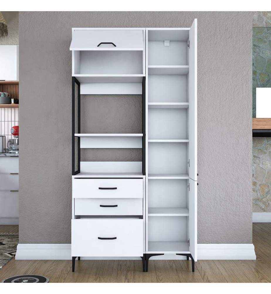 Multi Purpose Cabinet, White, 100% MELAMINE COATED E1 QUALITY CHIPBOARD
