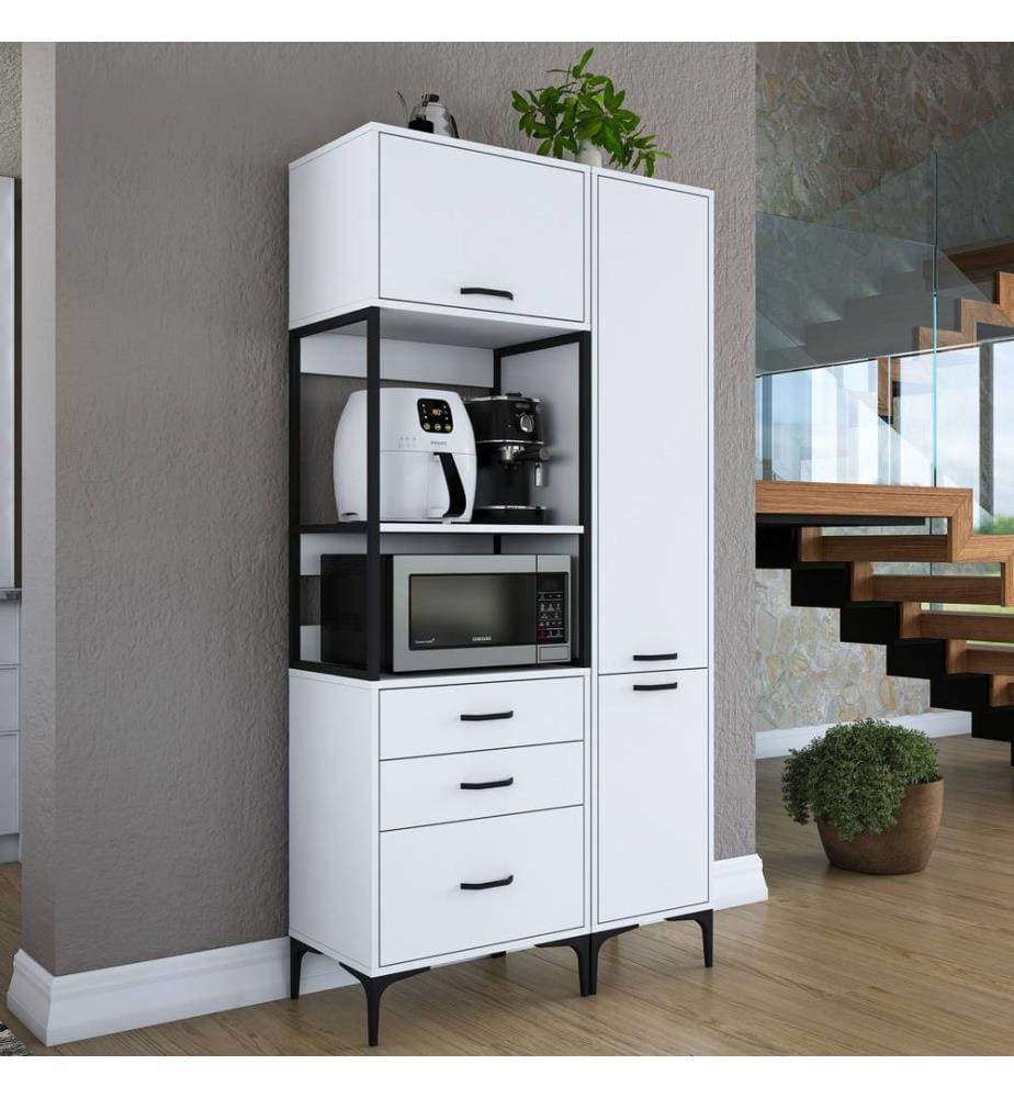 Multi Purpose Cabinet, White, 100% MELAMINE COATED E1 QUALITY CHIPBOARD