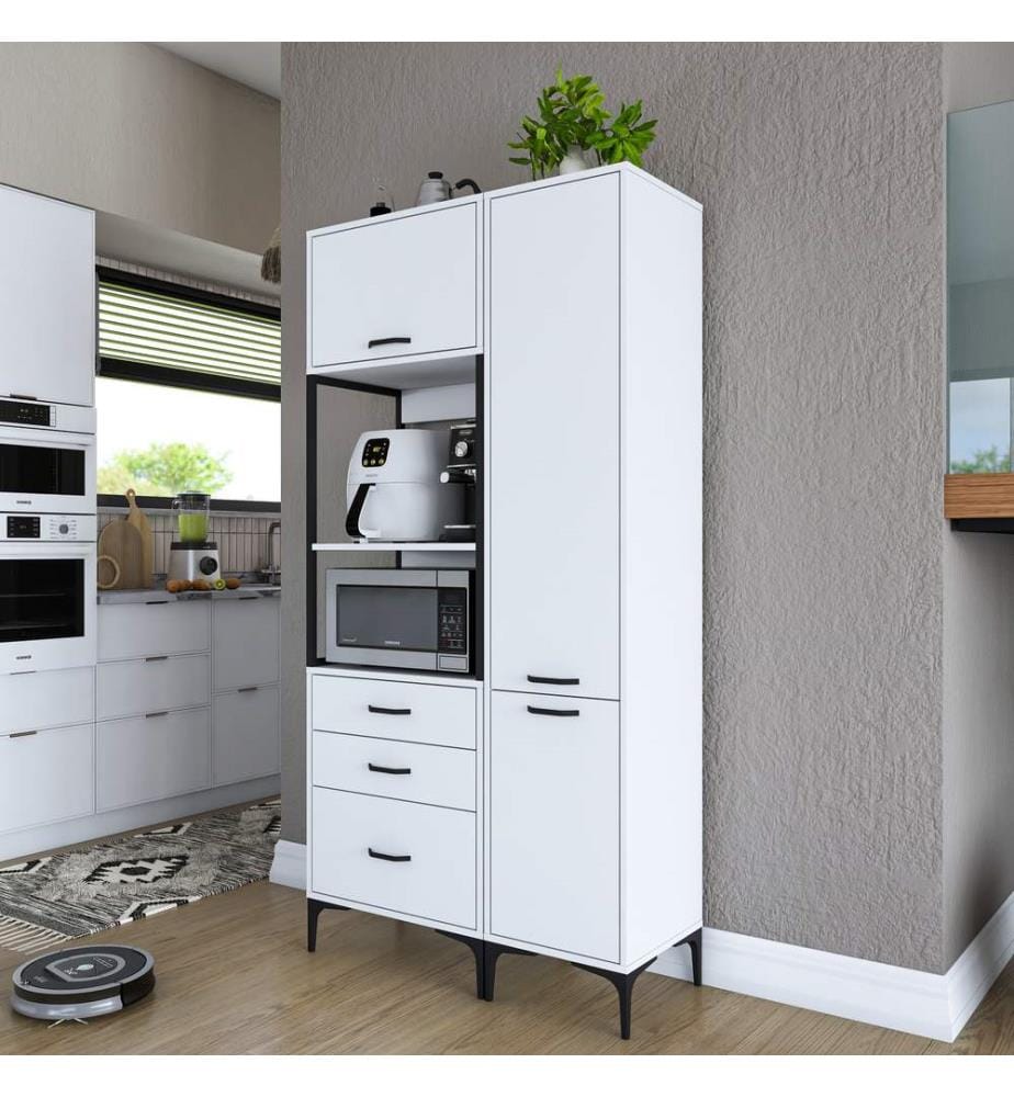 Multi Purpose Cabinet, White, 100% MELAMINE COATED E1 QUALITY CHIPBOARD
