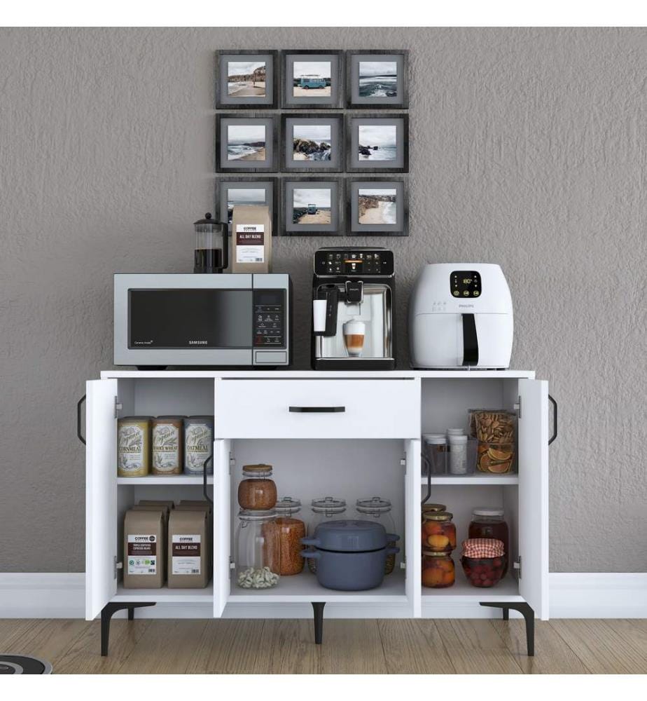 Multi Purpose Cabinet, White, 100% MELAMINE COATED E1 QUALITY CHIPBOARD