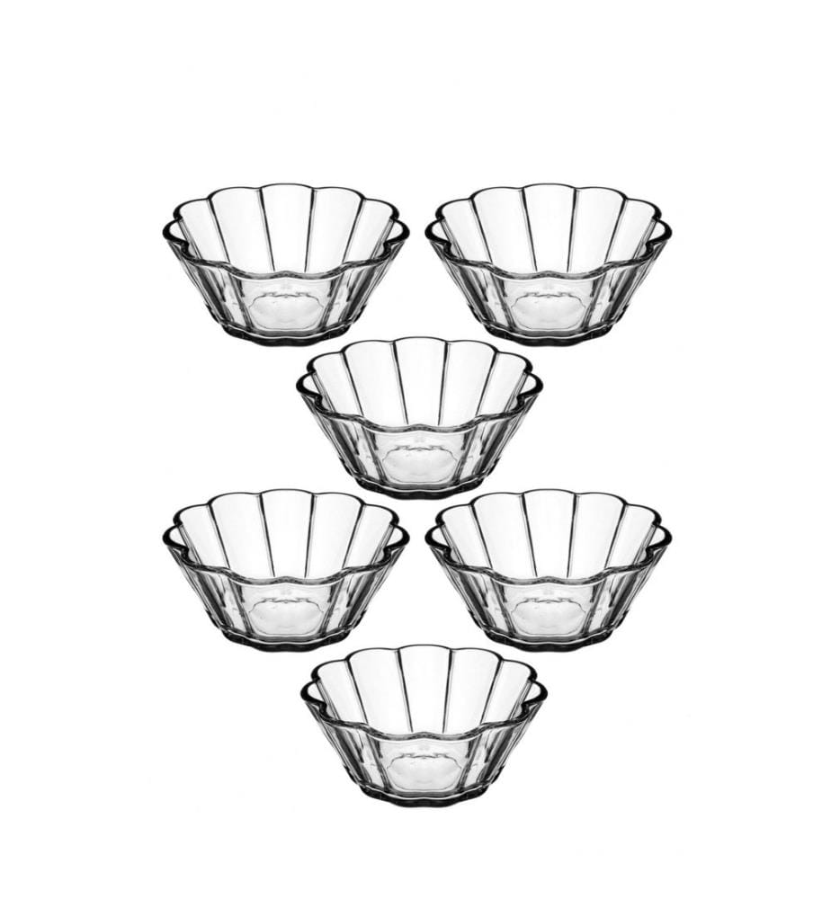 Glass Bowl Set, 6 Pieces, Transparent, 100% GLASS
