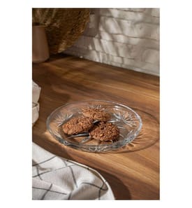Set di piattini da dessert, 6 pezzi, trasparente, 100% VETRO