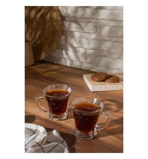 Coffee Cup Set, 6 Pieces, Transparent, 100% GLASS