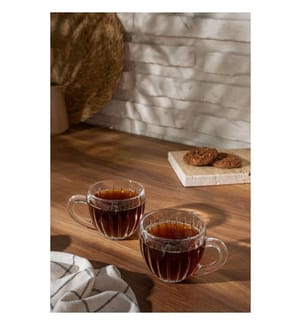 Coffee Cup Set, 6 Pieces, Transparent, 100% GLASS
