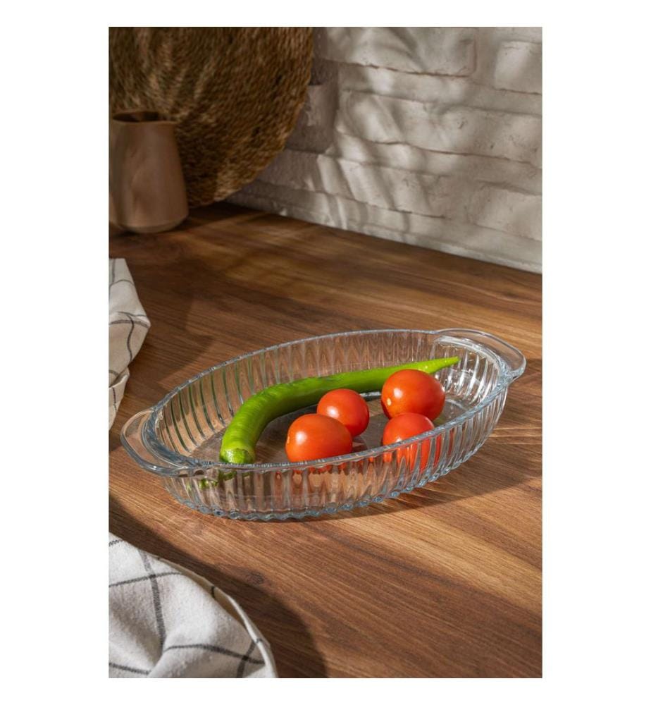 Servierplatte, transparent, 100 % GLAS