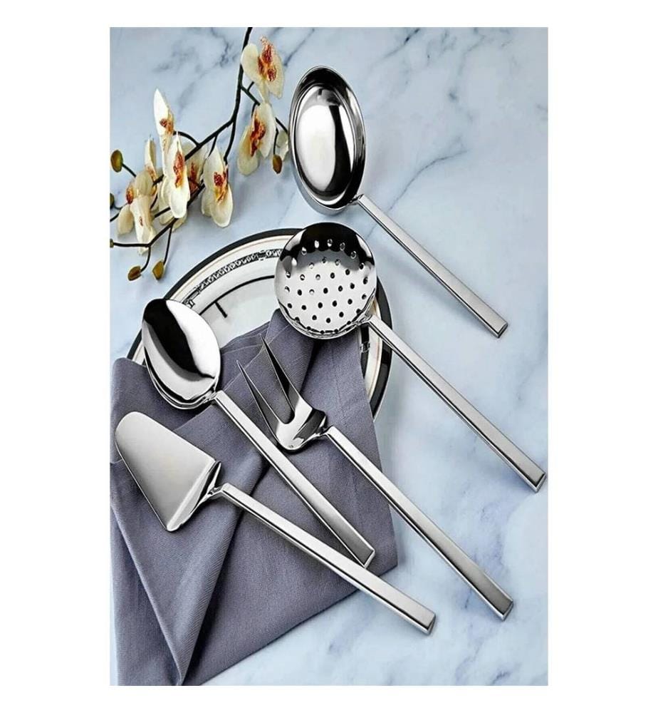 Servier-Set, 5-teilig, grau, 100 % EDELSTAHL
