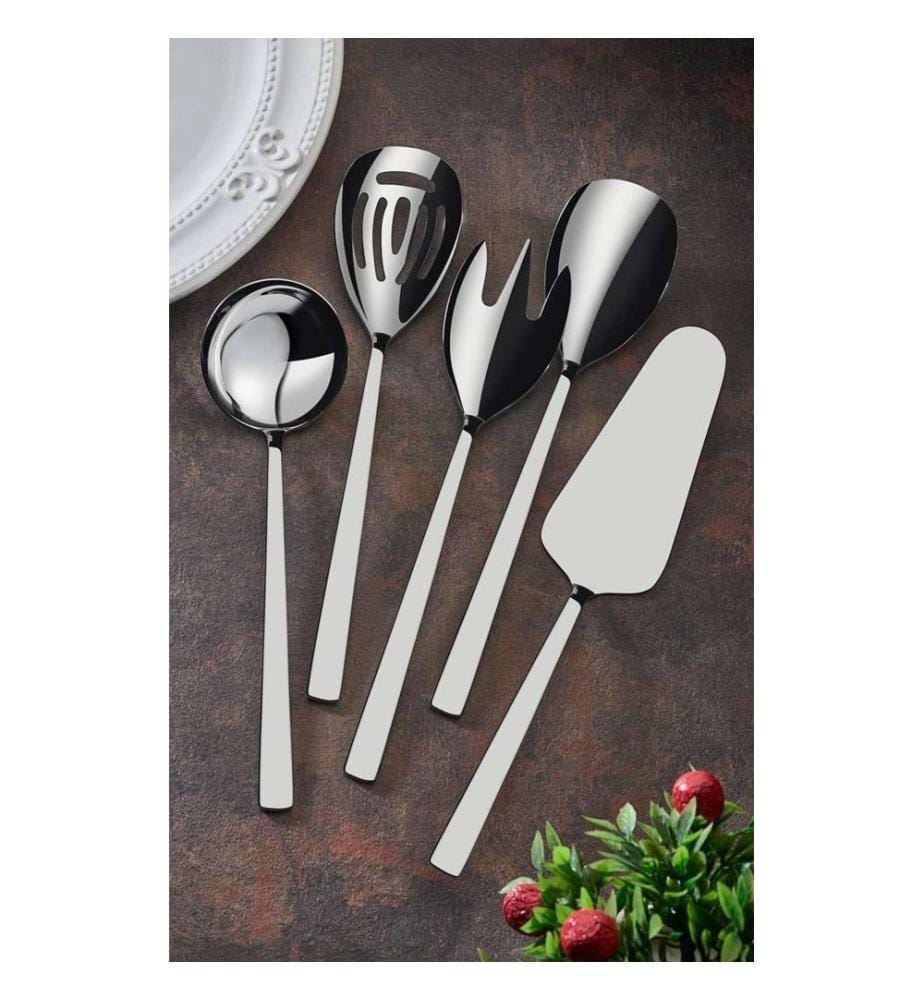 Service Set, 5 Pieces, Silver, 100% STAINLESS STEEL
