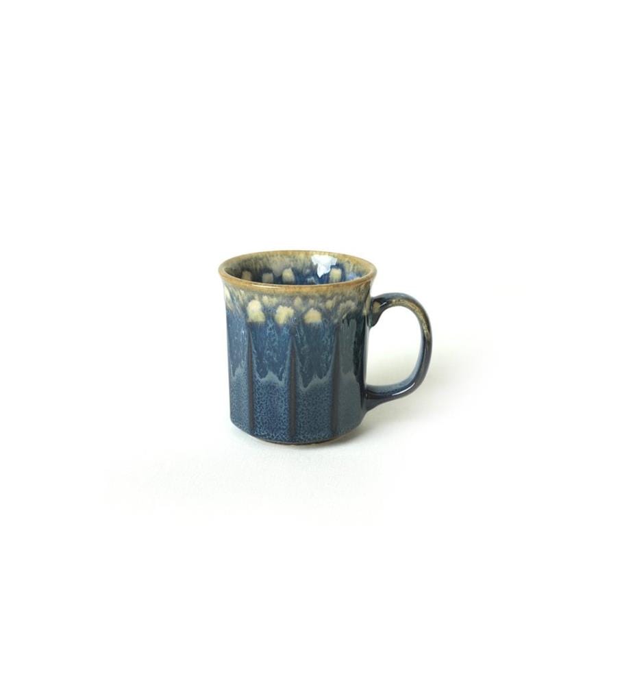Mug Set, 6 Pieces, Blue, 100% Ceramic, Antibacterial
