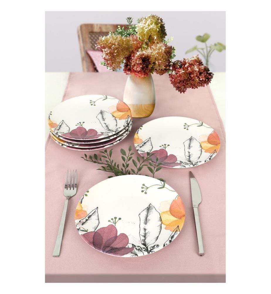 Cake Serving Set, 6 Pieces, Matte White, 100% Ceramic, Antibacterial