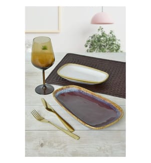 Plat, 2 pièces, multicolore, 100% grès cérame, antibactérien