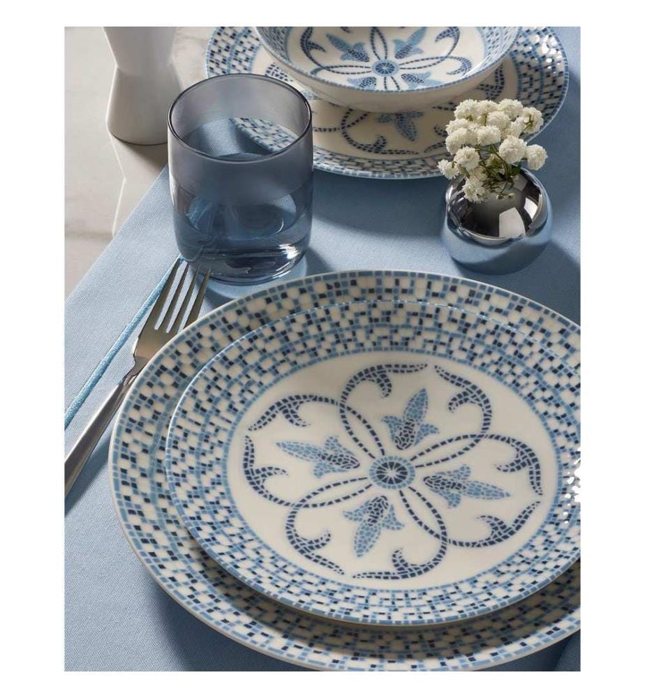 Dinner Set, 24 Pieces, Multicolor, 100% PORCELAIN