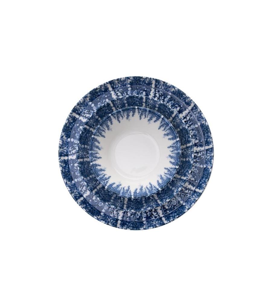Dinner Set, 12 Pieces, Blue,White, 100% PORCELAIN