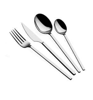 Besteckset, 24-teilig, Silber, 100 % ROSTFREIER STAHL