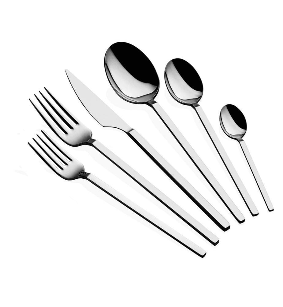 Set di posate, 36 pezzi, argento, 100% ACCIAIO INOSSIDABILE
