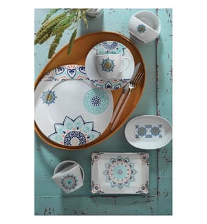 Breakfast Set, 32 Pieces, Multicolor, 100% Porcelain