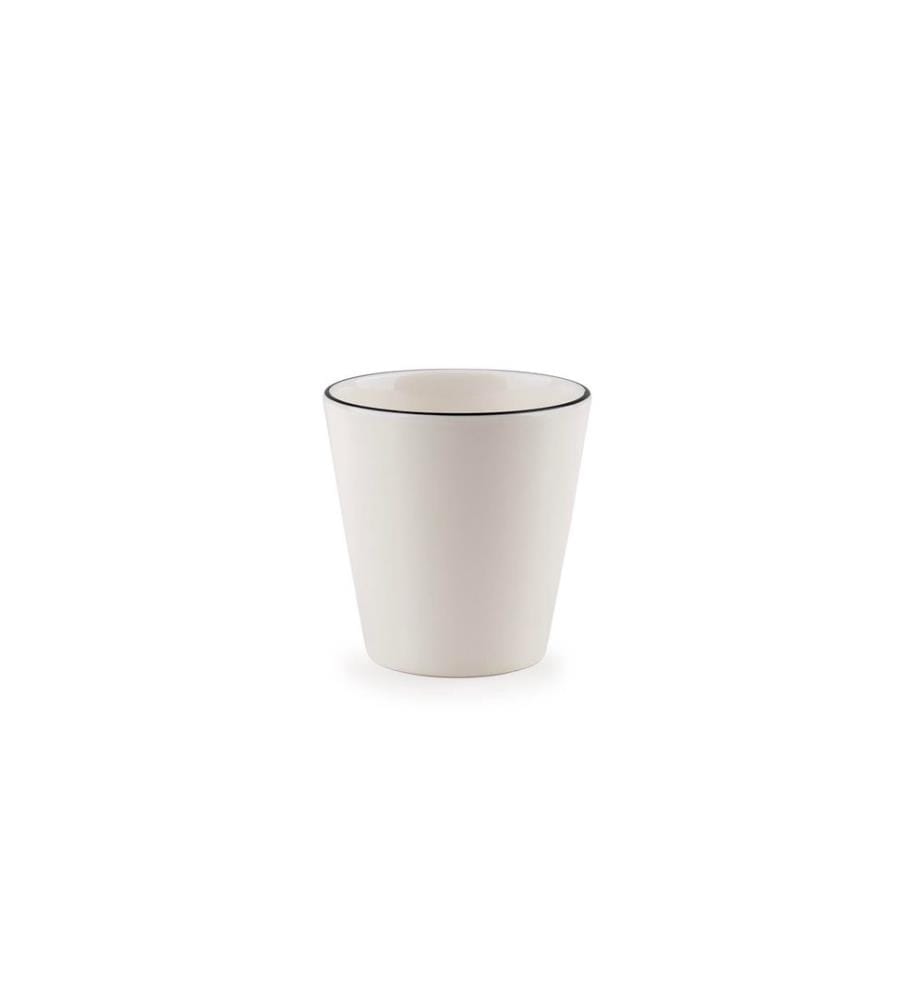 Mug Set, 2 Pieces, White,Black, 100% PORCELAIN