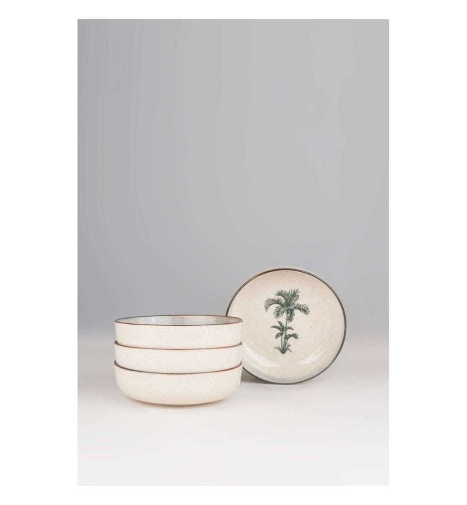Bowl Set, 4 Pieces, Blue, 100% PORCELAIN