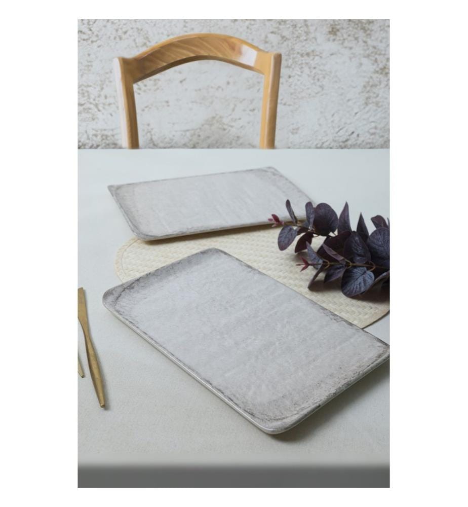 Ensemble de plats, 2 pièces, crème, 100 % GRÈS CÉRAMIQUE
