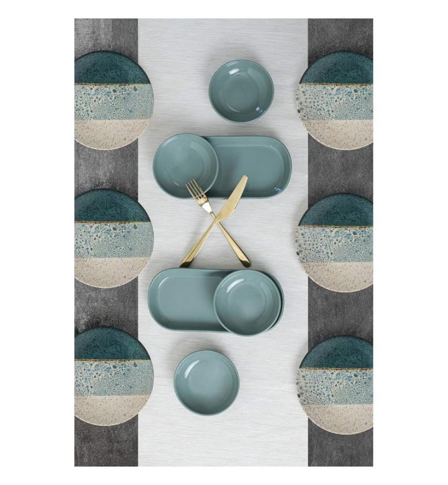 Breakfast Set, 12 Pieces, Multicolor, 100% CERAMIC STONEWARE