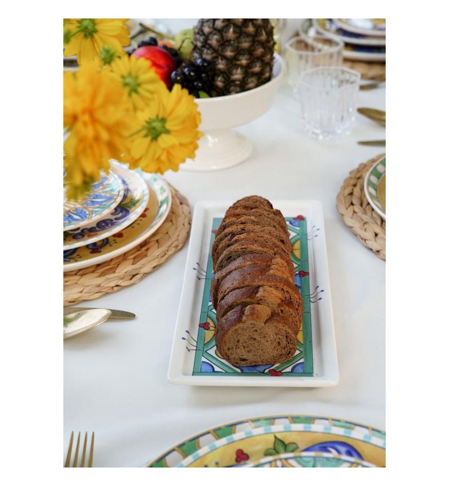 Service Plate, Multicolor, 100% CERAMIC
