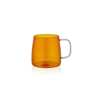 Mug, ambre, 100% verre