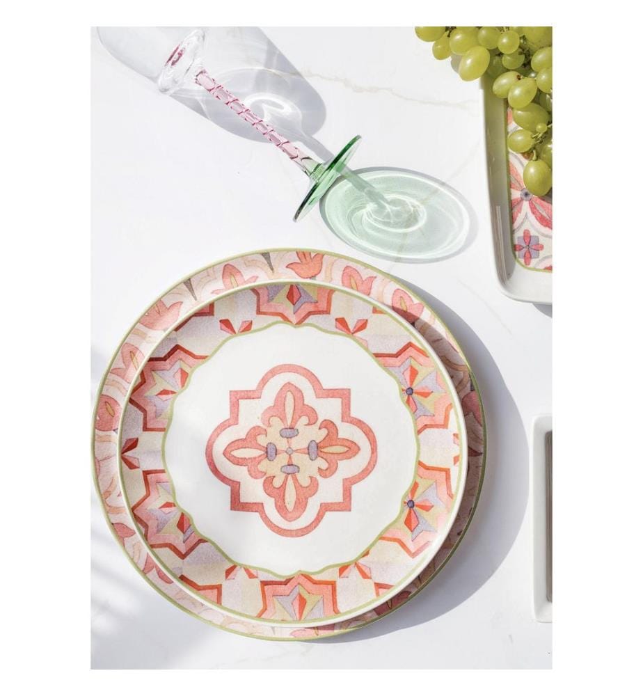 Service Plate, Pink, 100% CERAMIC