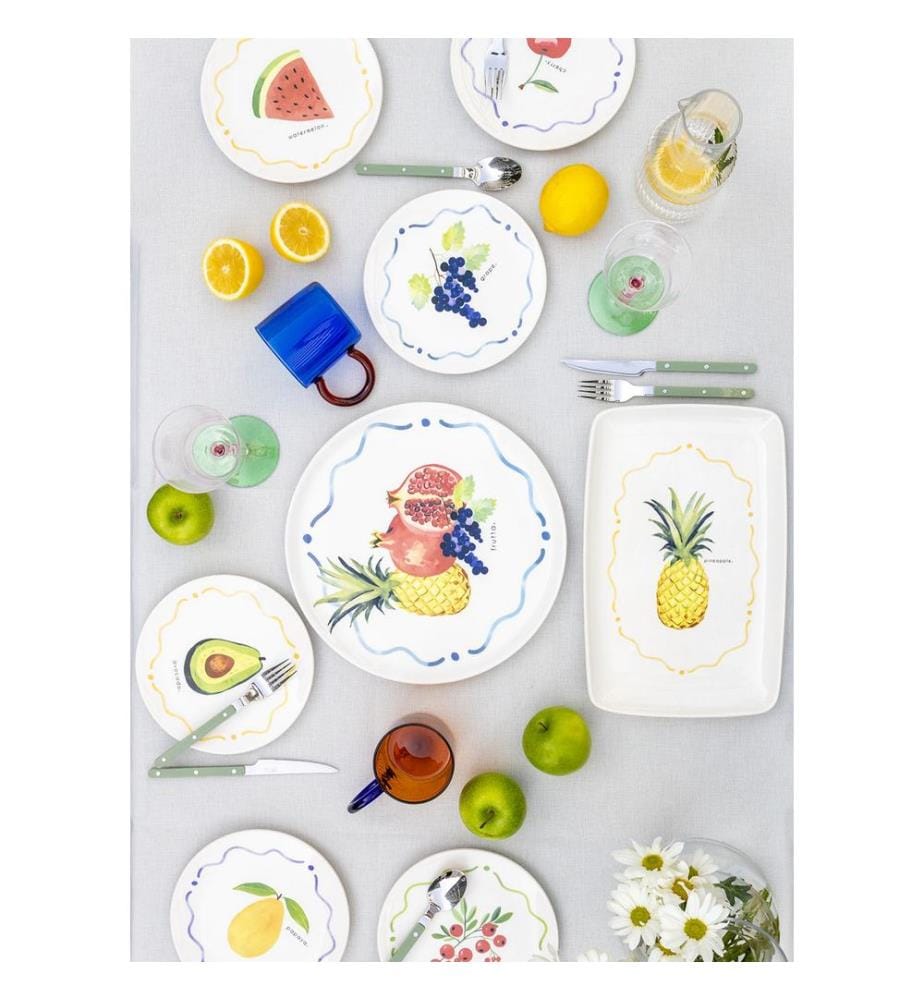 Service Plate, Multicolor, 100% CERAMIC