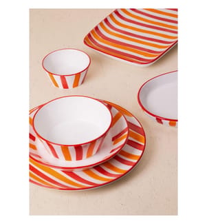 Plat, orange, 100 % CÉRAMIQUE