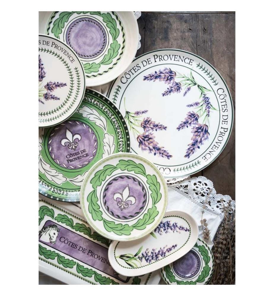 Ceramic Saucer Set, 6 Pieces, Lilac, 100% CERAMIC