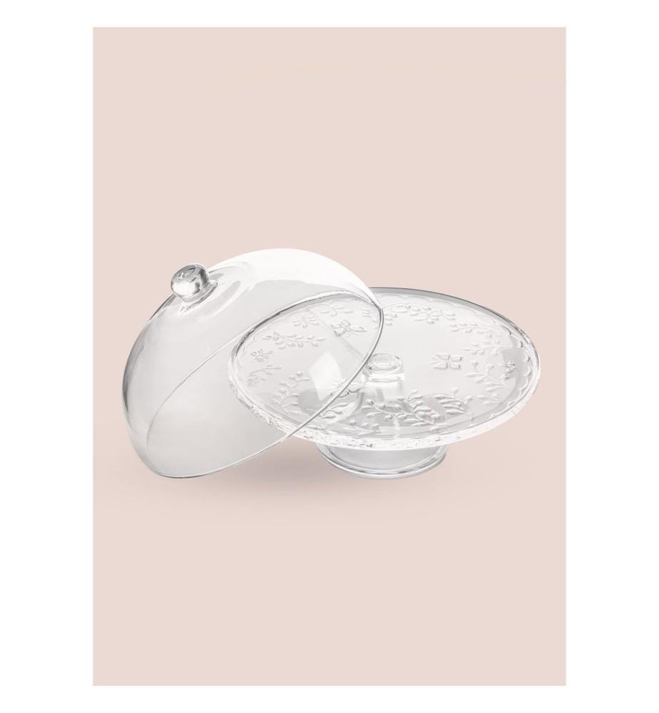 Cake Serving Plate, Transparent, 100% GLASS